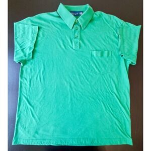 Towncraft Mens XL Green Polo Shirt Short Sleeve Chest Pocket Cotton Blend XLARGE